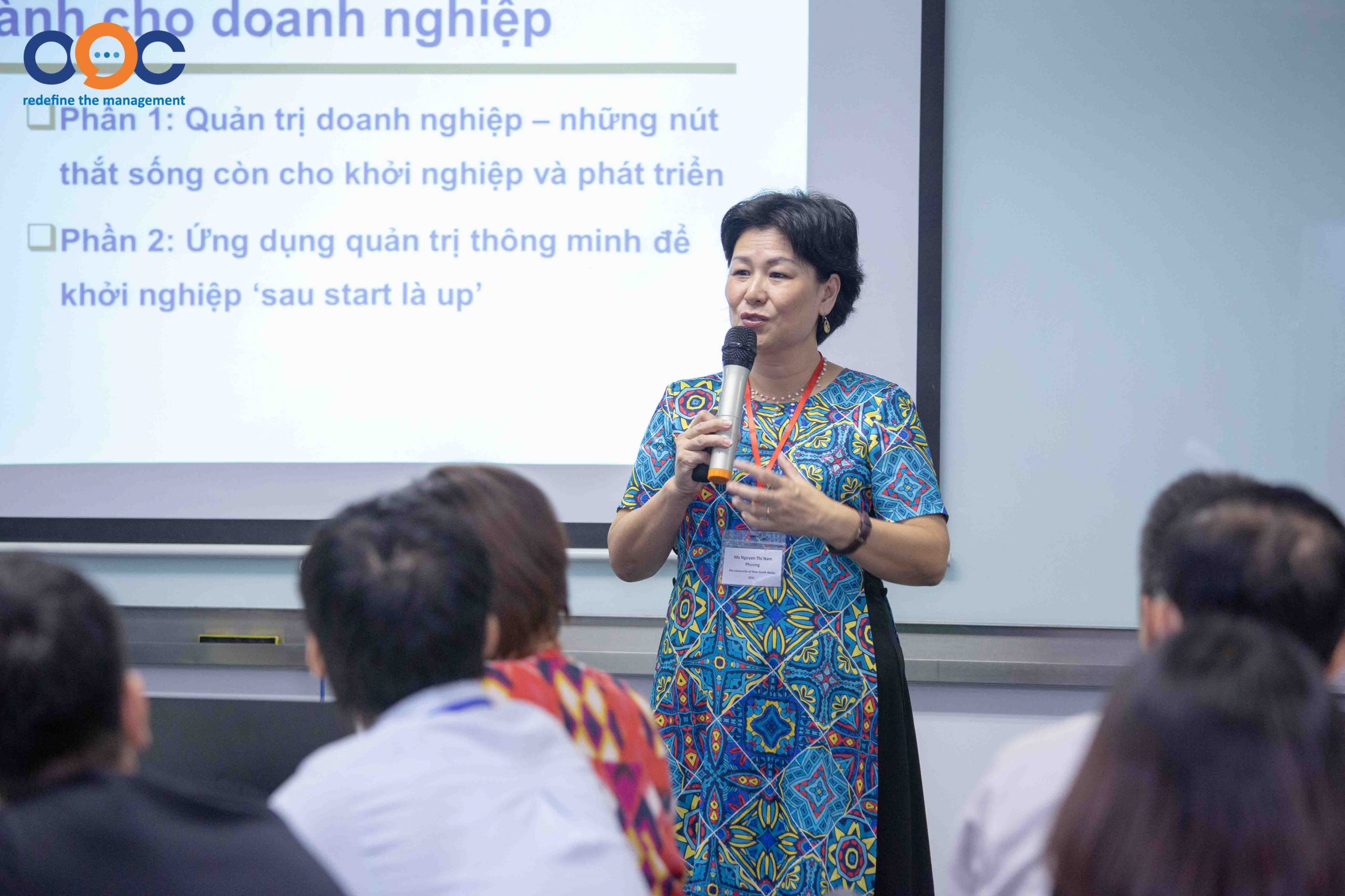 Diễn giả Nguyễn Thị Nam Phương chia sẻ kinh nghiệm quản trị DN