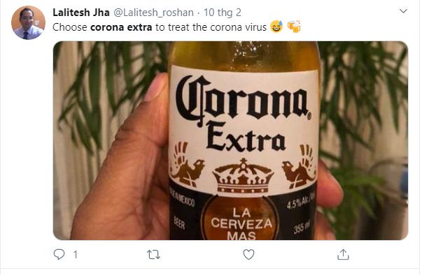 Hình ảnh trên cộng đồng mạng về bia corona
