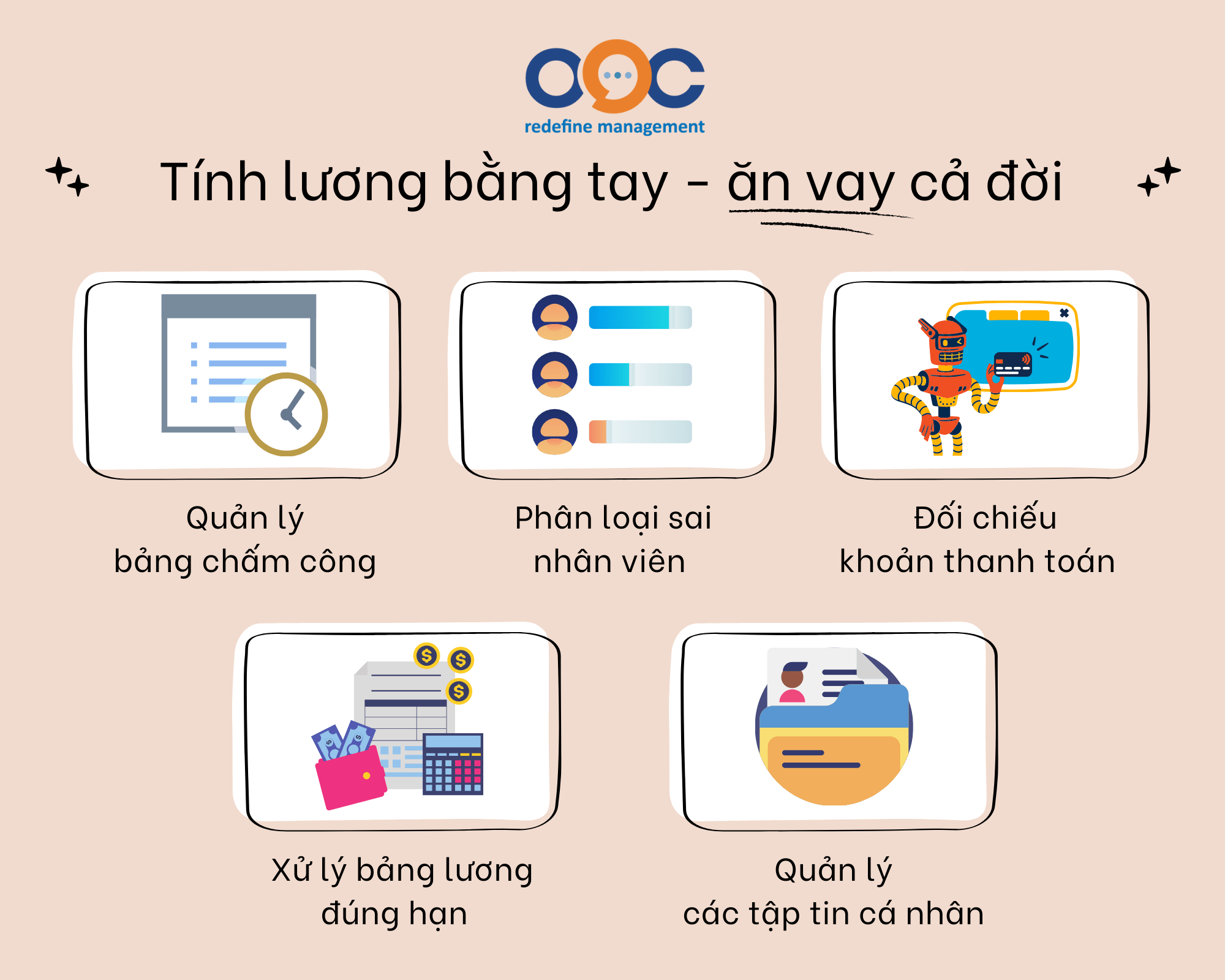 Tính lương bằng tay - ăn vay cả đời