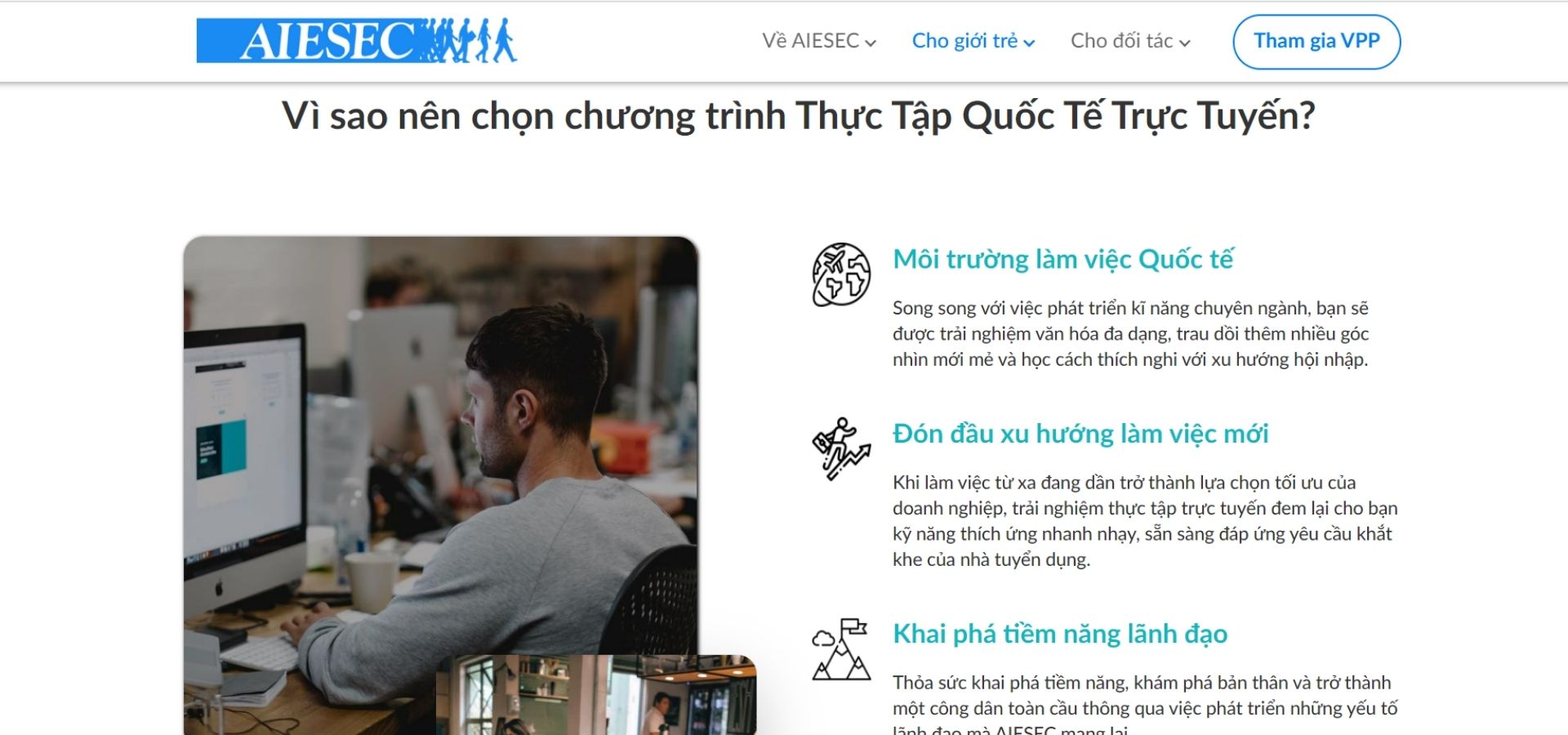 3. AIESEC - Top 5 website tìm việc, nếu là sinh viên nhất định phải xem.