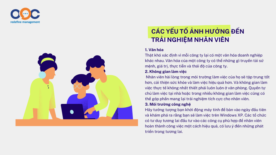 Các yếu tố ảnh hưởng đến trải nghiệm nhân viên