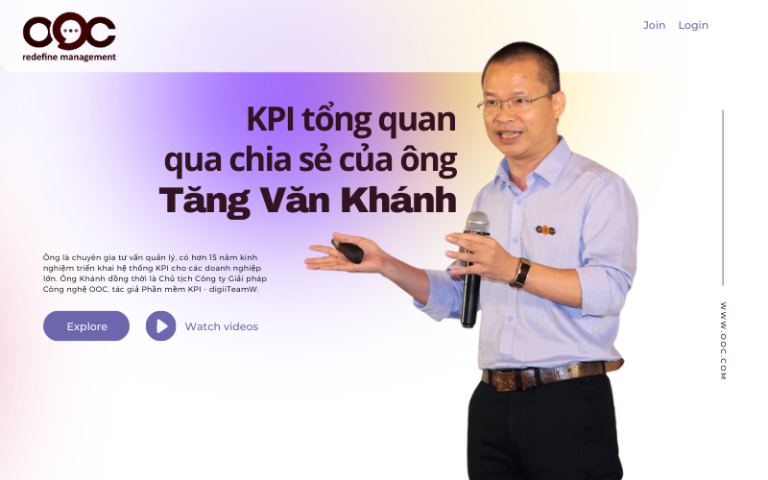KPI tổng quan qua chia sẻ của ông Tăng Văn Khánh