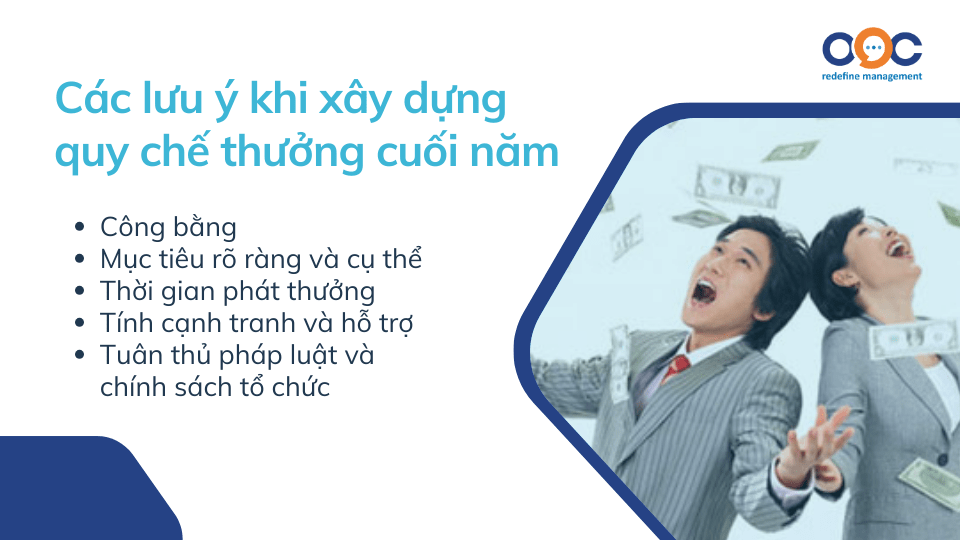 Các lưu ý khi xây dựng quy chế thưởng cuối năm