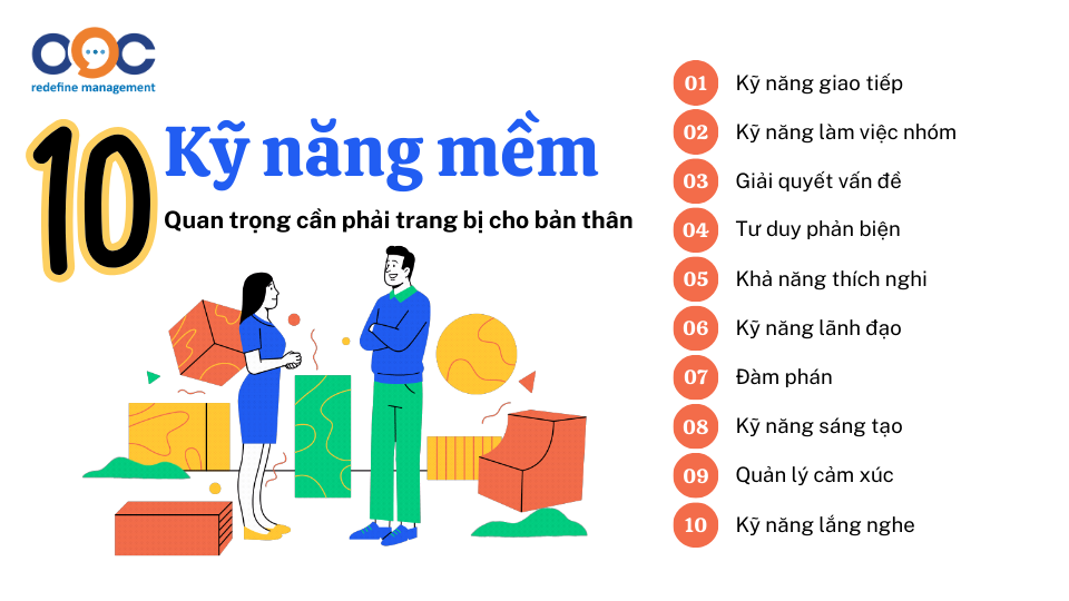 10 Kỹ năng mềm quan trọng cần trang bị cho bản thân