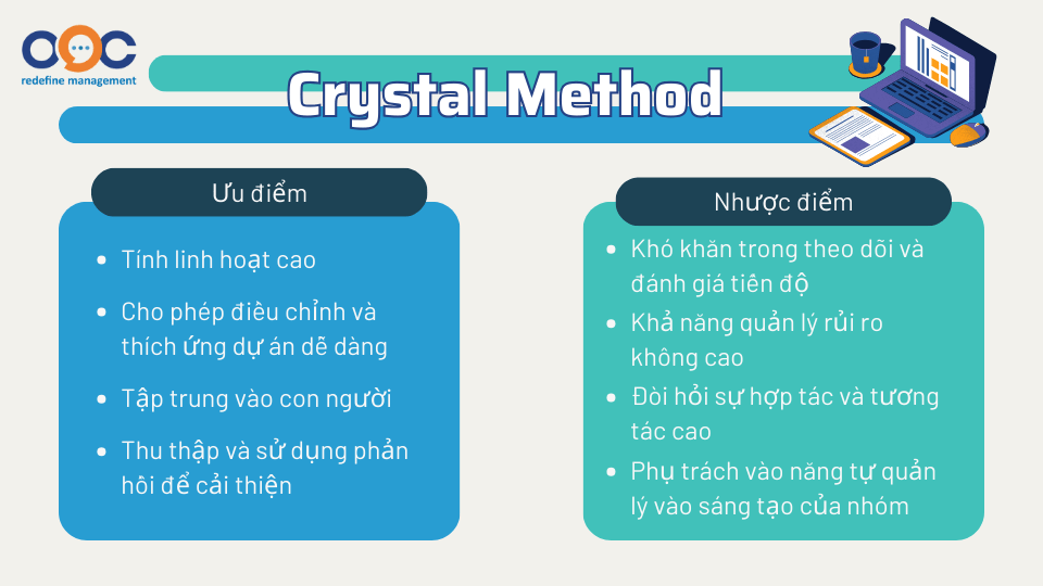 ưu nhược diểm của crystal method