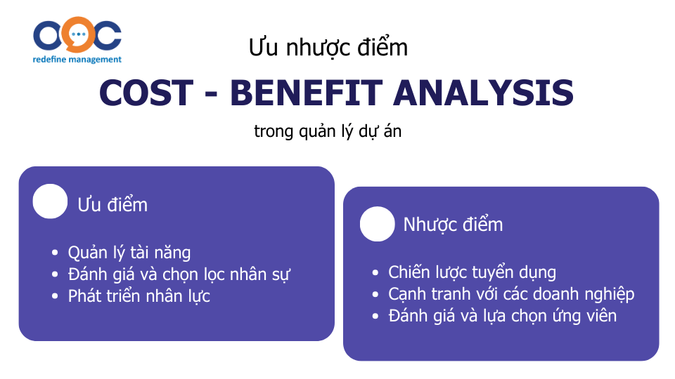 Ưu nhược điểm của Cost - Benefit Analysis trong quản lý dự án
