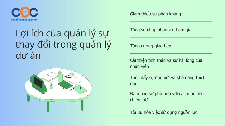 Lợi ích của quản lý sự thay đổi trong quản lý dự án