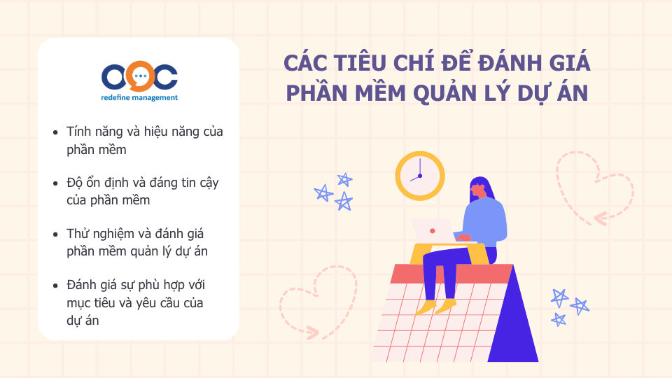 các tiêu chí đánh giá phần mềm quản lý dự án