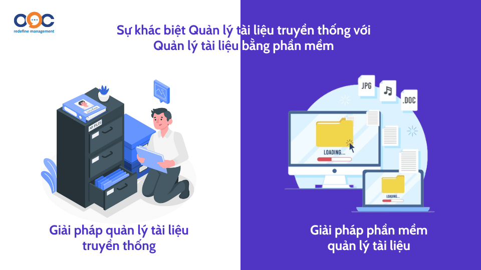 Sự khác biệt Quản lý tài liệu truyền thống với Quản lý tài liệu bằng phần mềm