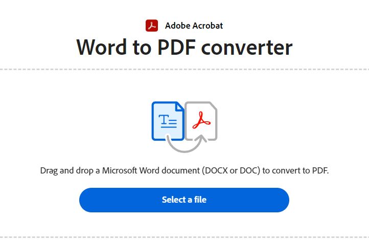 Adobe Word to PDF Converter