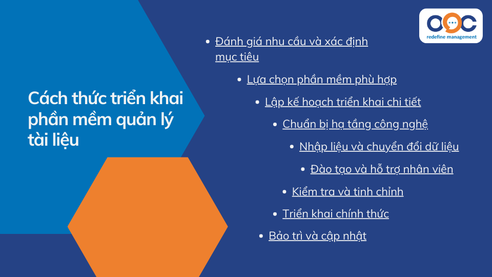 Cách thức triển khai phần mềm quản lý tài liệu