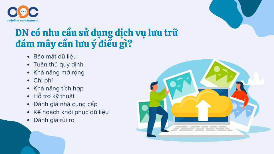 DN có nhu cầu sử dụng dịch vụ lưu trữ đám mây cần lưu ý điều gì