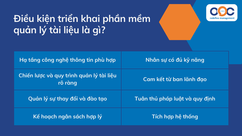 Điều kiện triển khai phần mềm quản lý tài liệu là gì