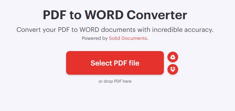 ILovePDF PDF to Word Converter