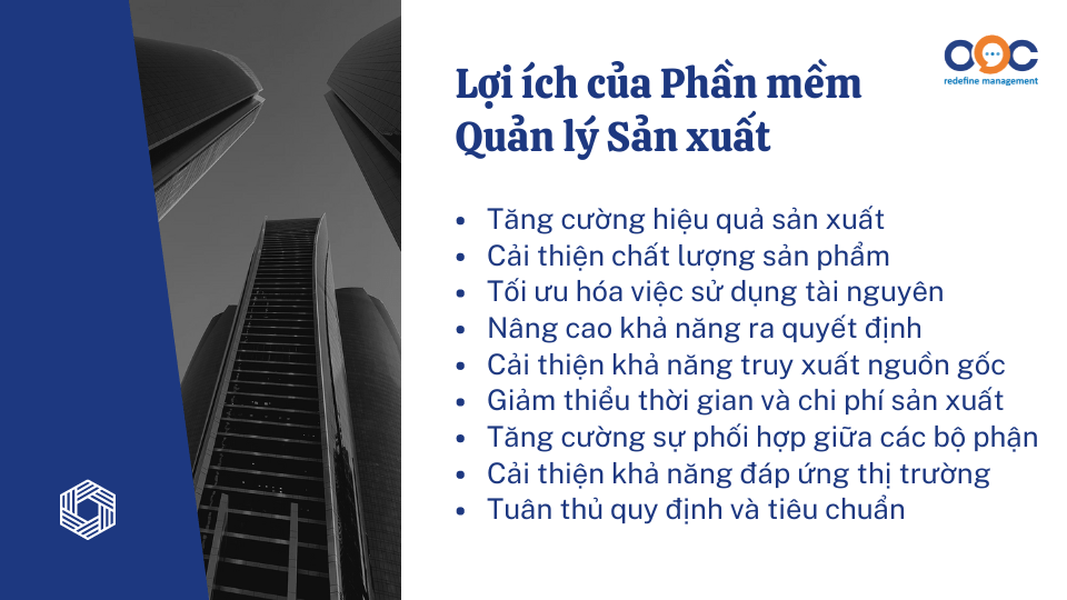 Lợi ích của Phần mềm Quản lý Sản xuất