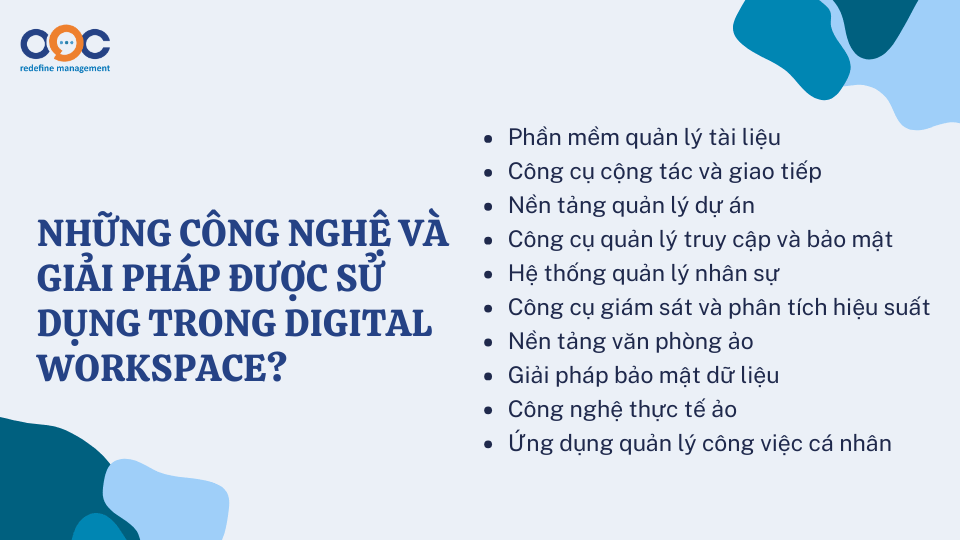 Những công nghệ và giải pháp được sử dụng trong digital workspace