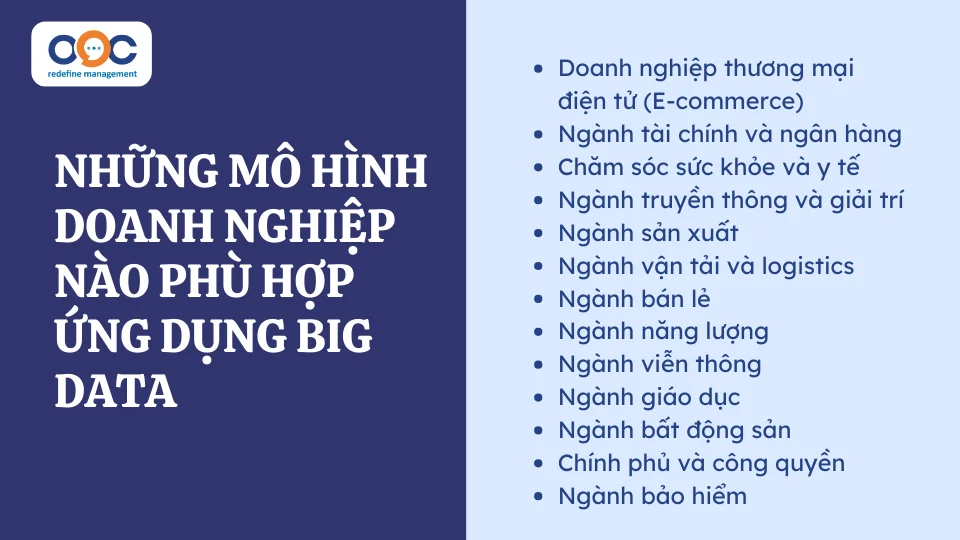 Những mô hình doanh nghiệp nào phù hợp ứng dụng Big Data