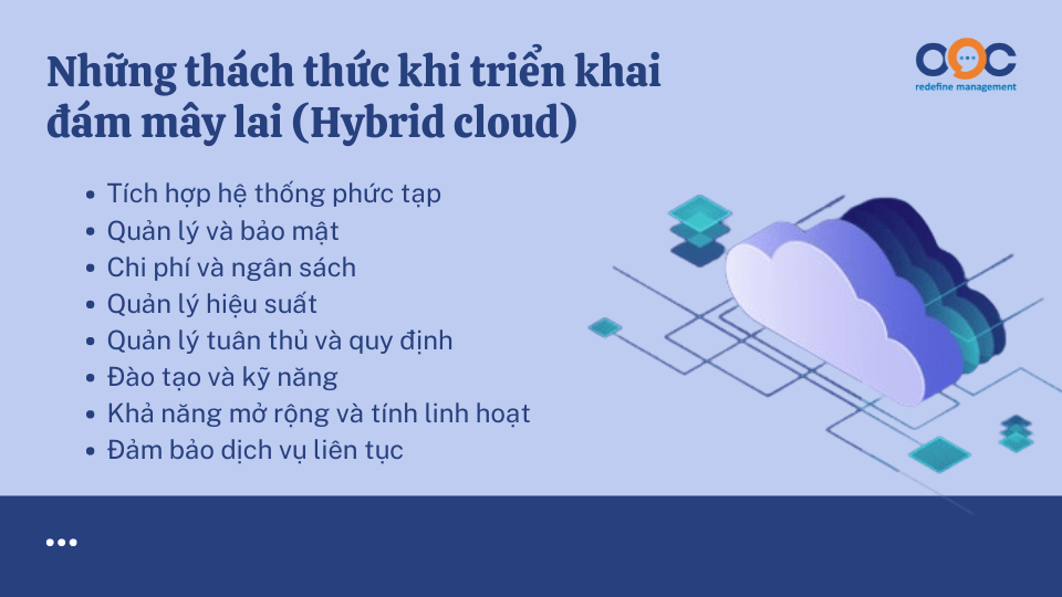 Những thách thức khi triển khai đám mây lai (Hybrid cloud)