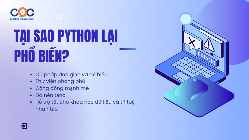 Tại sao Python lại phổ biến