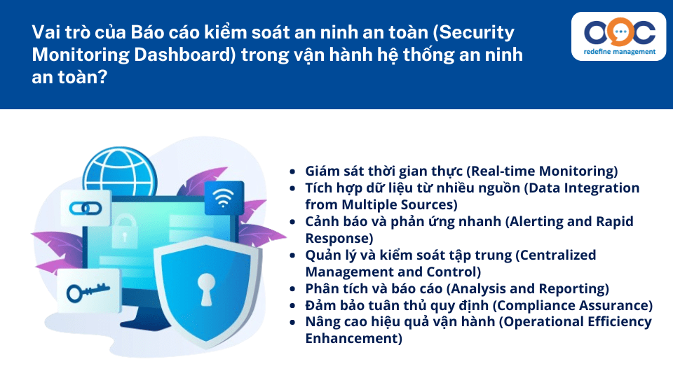 Vai trò của Báo cáo kiểm soát an ninh an toàn (Security Monitoring Dashboard) trong vận hành hệ thống an ninh an toàn