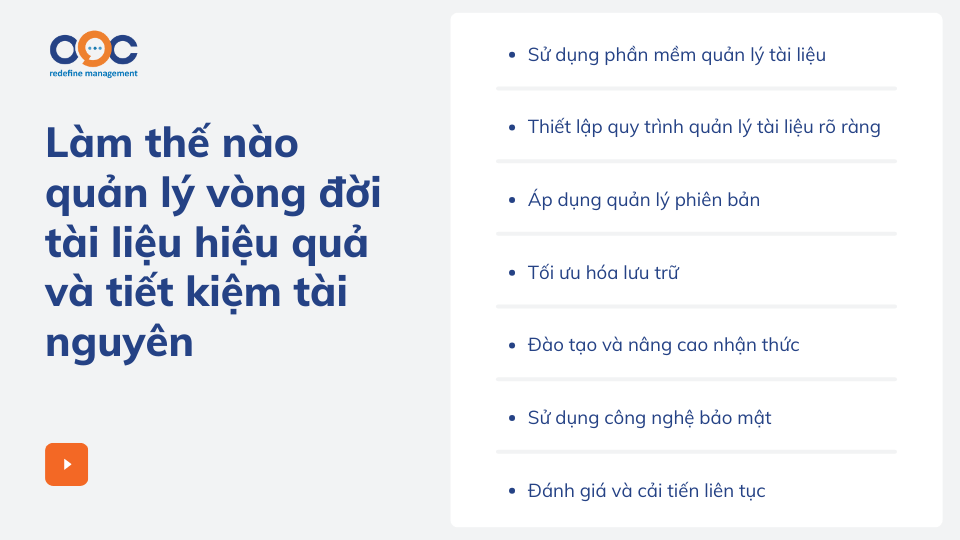 Làm thế nào quản lý vòng đời tài liệu (Document Lifecycle Management) hiệu quả và tiết kiệm tài nguyên