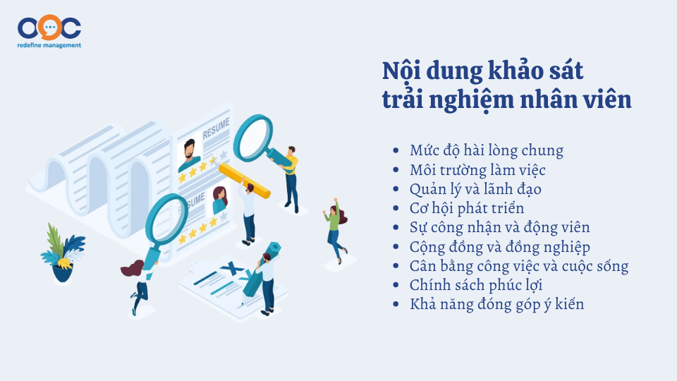 Nội dung khảo sát trải nghiệm nhân viên