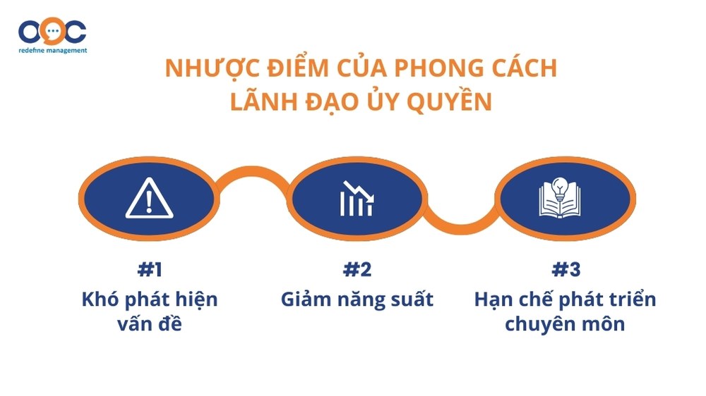 nhược điểm của phong cách lãnh đạo ủy quyền