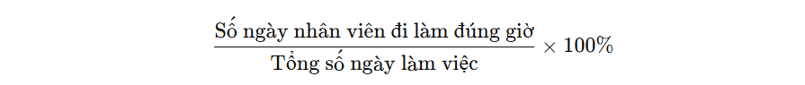 Tỷ lệ đi làm đúng giờ