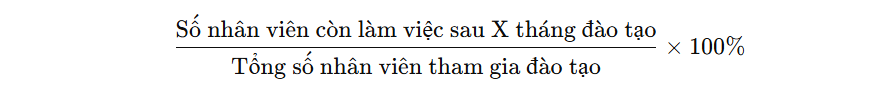 Tỷ lệ giữ chân nhân viên sau đào tạo