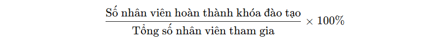 Tỷ lệ hoàn thành khóa đào tạo 