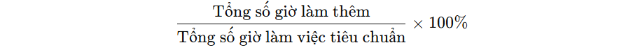 Tỷ lệ làm thêm giờ - KPI nhân sự