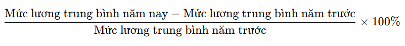 Tỷ lệ tăng lương trung bình hàng năm 